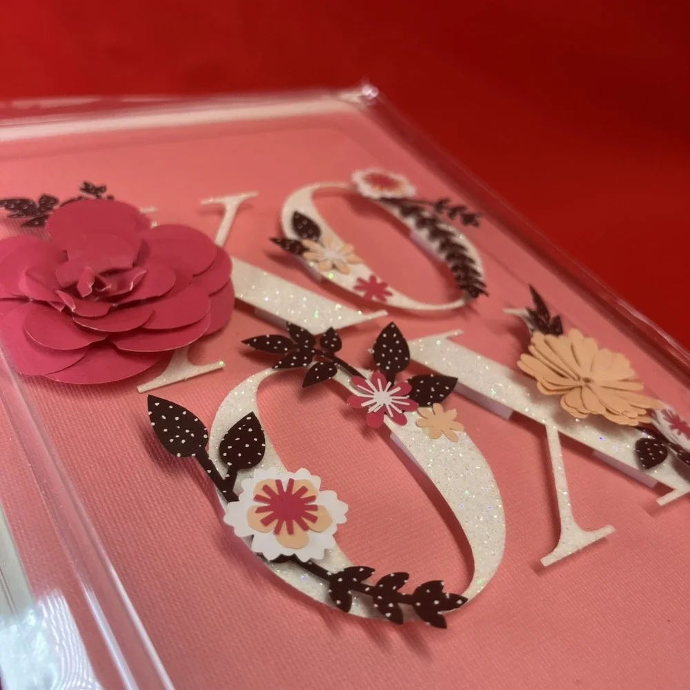 Hallmark Signature Valentine's Day 3D Card / Env. / Flowers / XO X O Love Always